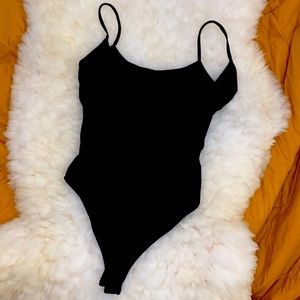 Zara Bodysuit Spaghetti Strap | Black | Size Small